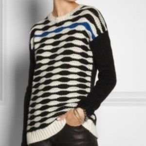 Tibi  Chunky Knit Wavy Stripes Sweater